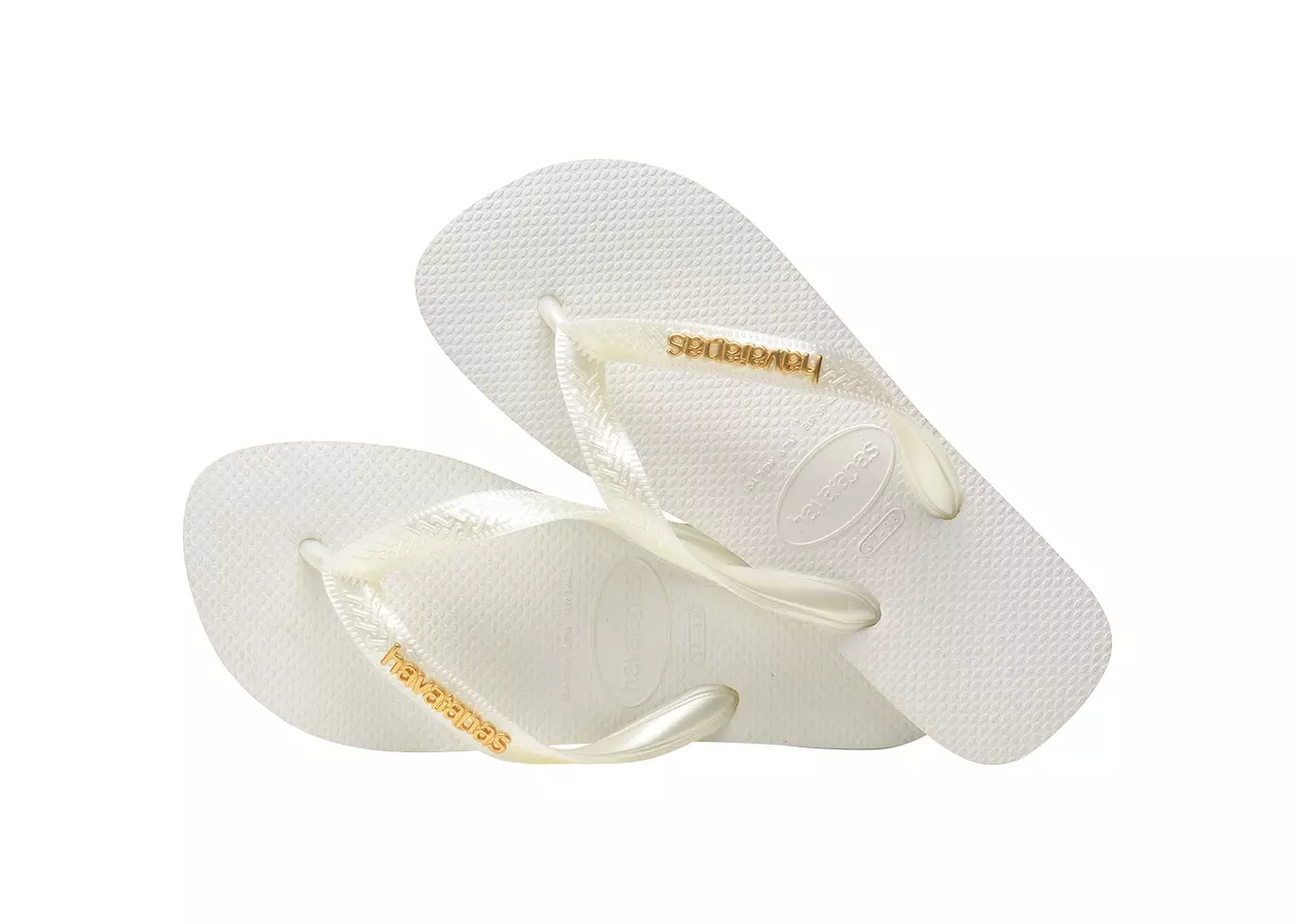 Havaianas Top Logo Metallic 0001-White - Sandal Wanita