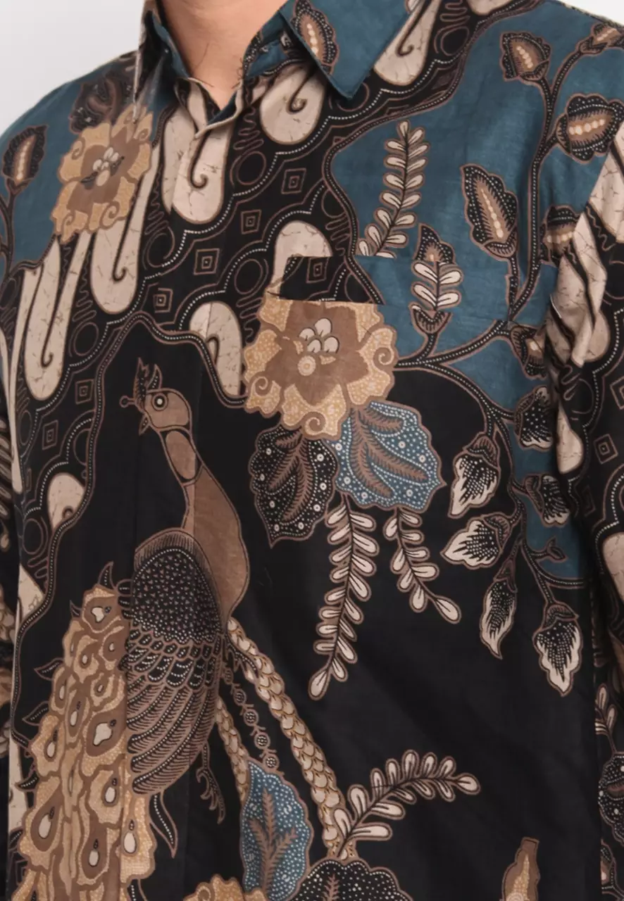Blu Aditya Kemeja Batik Pria Premium Slimfit Modern Lengan Panjang