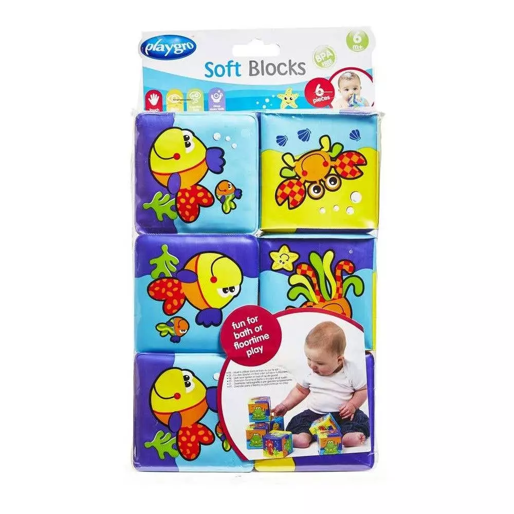 Playgro Baby Toy Soft Blocks - Mainan Aktivitas Bayi