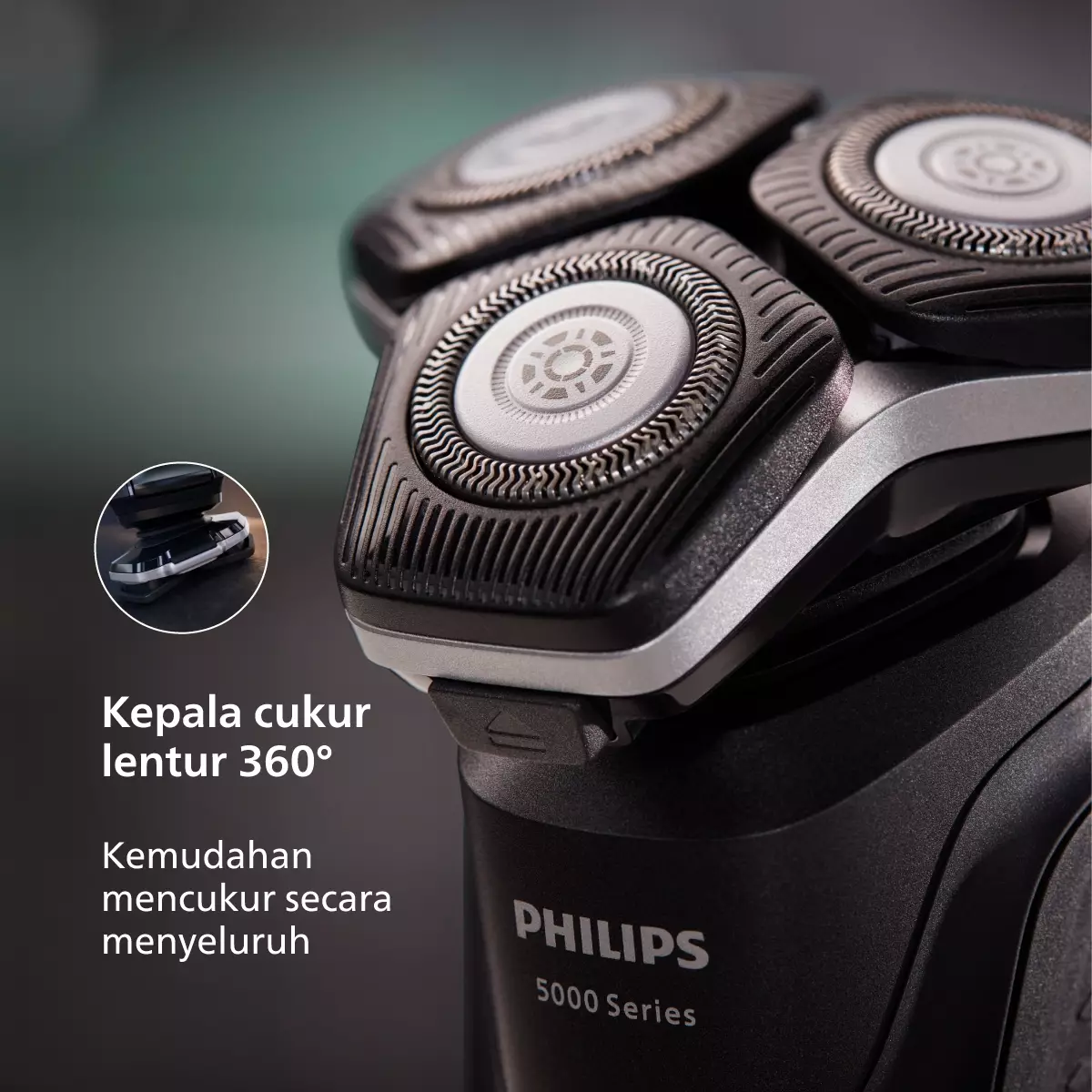 Philips Shaver 3HD Series S3608/10 Pencukur Jenggot & Kumis