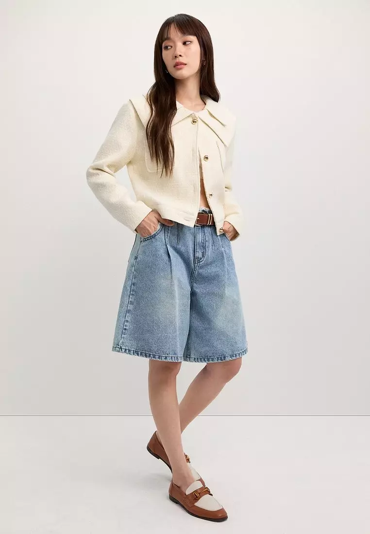 Pomelo Fashion Midi Dress Ivory ☆JOORTI☆ Laurel Lace Blouse Ivory J1565 Janesuda X Pomelo Lace O