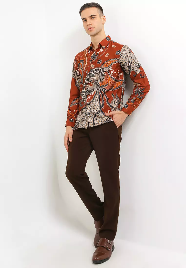 Garuda Kemeja Batik Exclusive Premium Pria Casual Modern Lengan Panjang