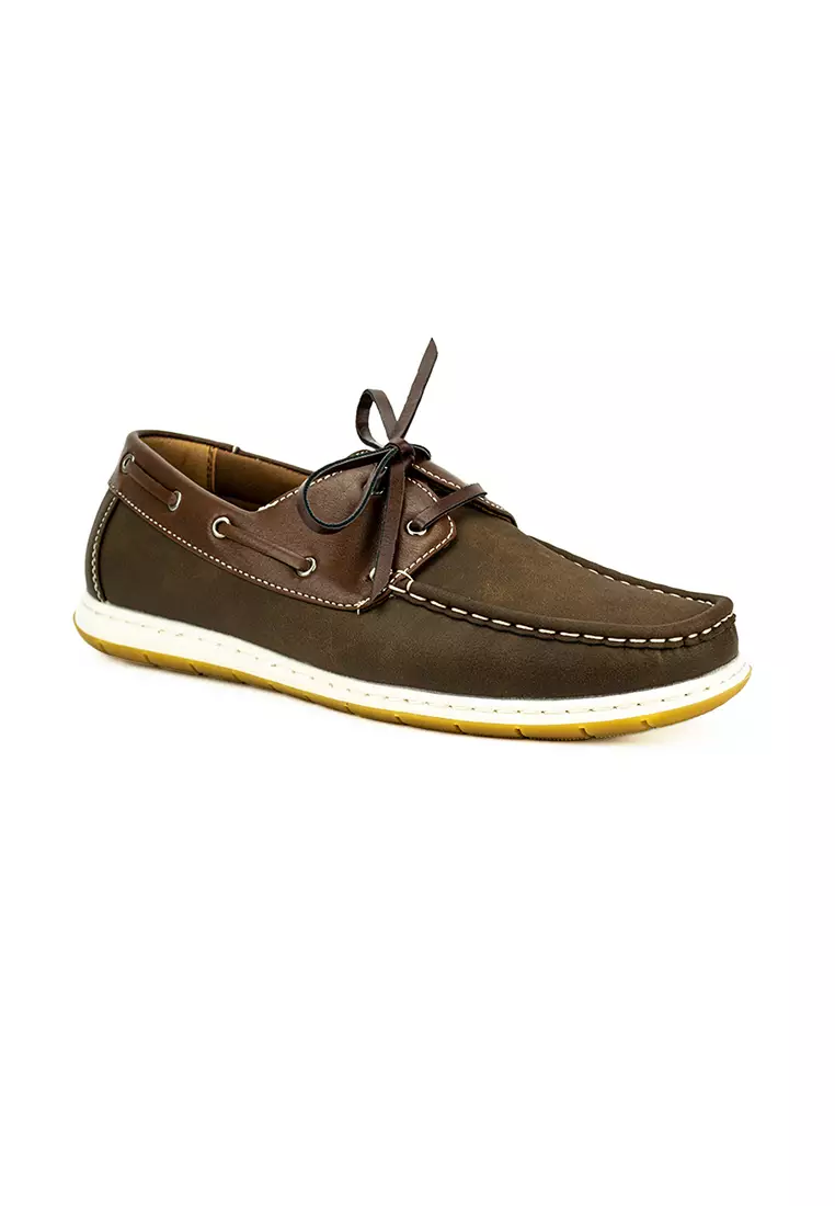 Discount on Mario D' boro Runway  shoes - SKU: Men's Casual Boat Shoes MW 22774 Dark Brown C25 C30