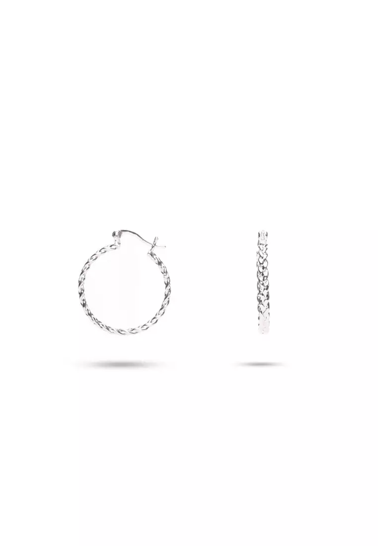 Buy silver hoop on sale earrings