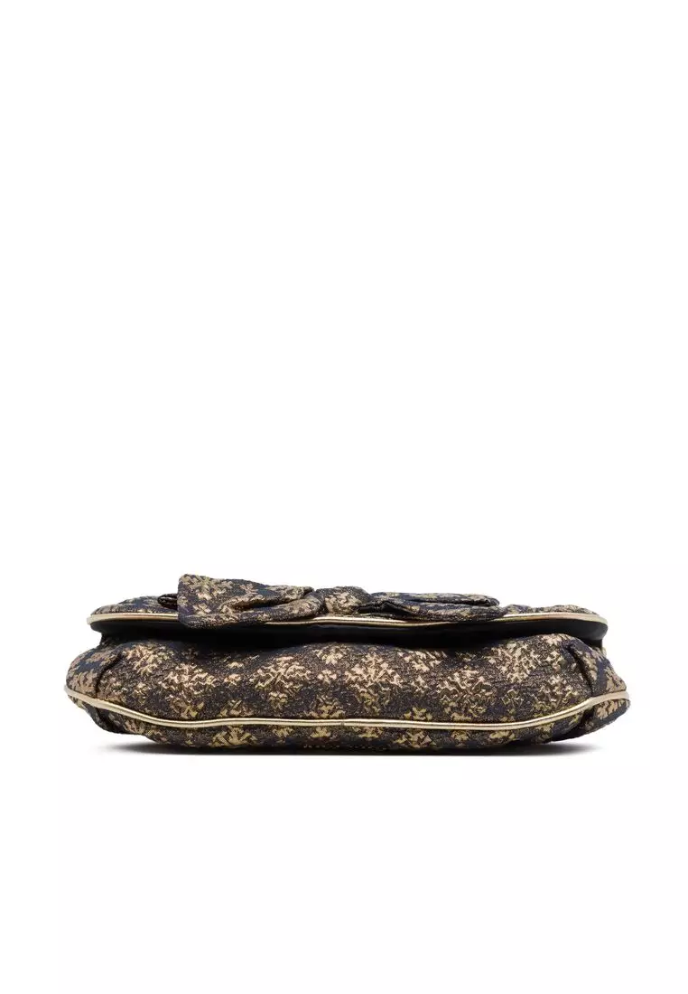 Pre-Loved Miu Miu Lurex Bow Clutch
