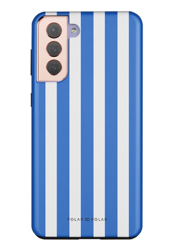 Polar Polar blue Blue Stripe Samsung Galaxy S21 Plus 5G Dual-Layer Protective Phone Case (Glossy) DCECCAC4F0D419GS_1