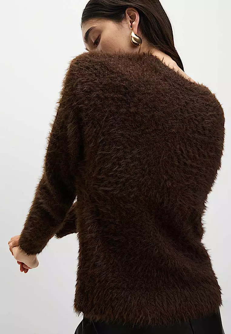 Textured Crew Neck Jumper