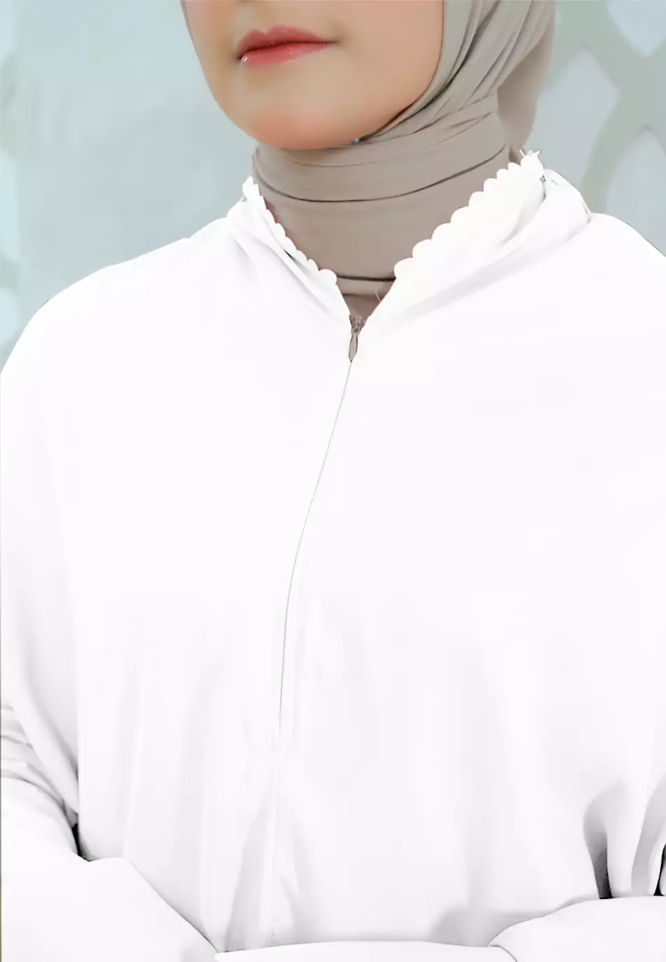 Zelena - Mukena Basic Sabira Lasercut 2in1 Prayer Set - Dewasa