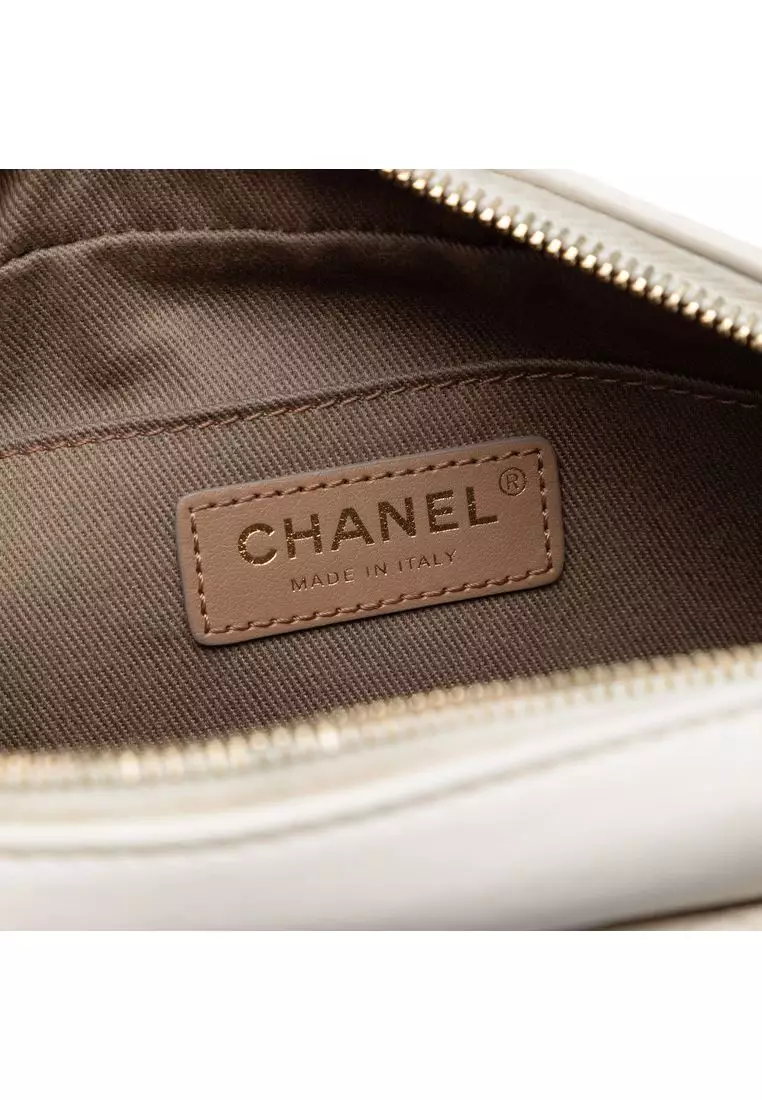 Pre-Loved Chanel Quilted Goatskin Casual Trip Waist Bag
