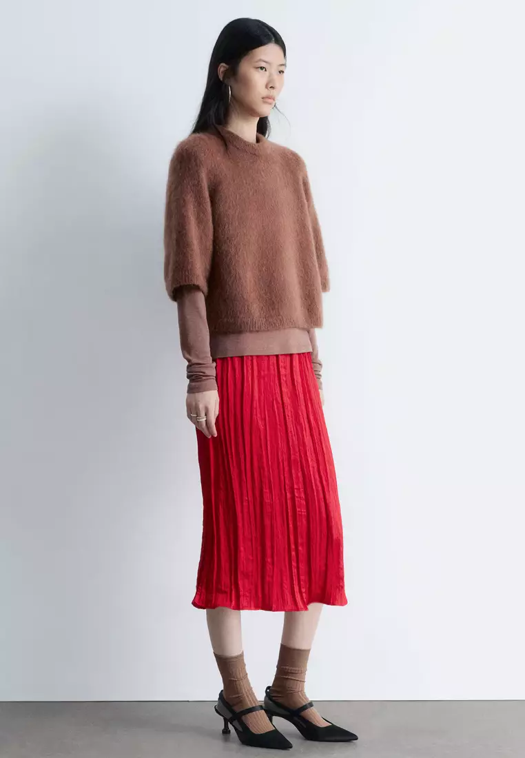 Mohair-Blend Knitted Top