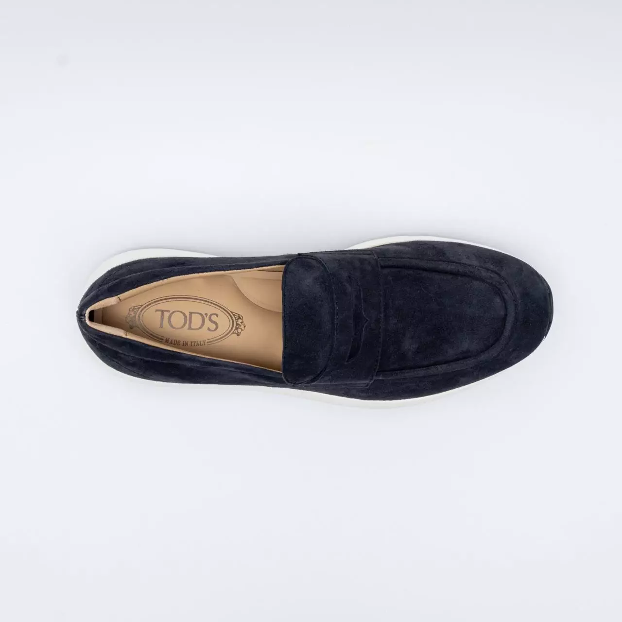 Red Dot Sporty Loafers in Pashmy Suede Blue