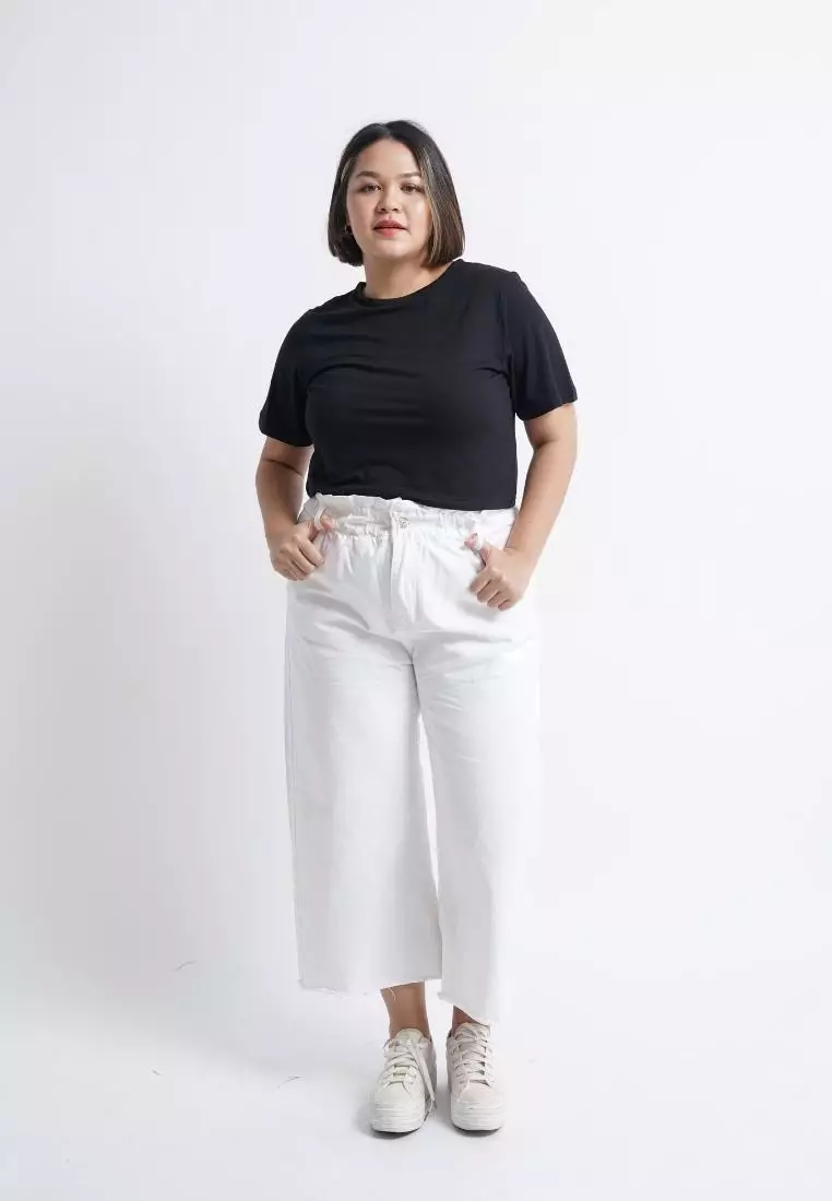 Plus Size Jeans Eve White
