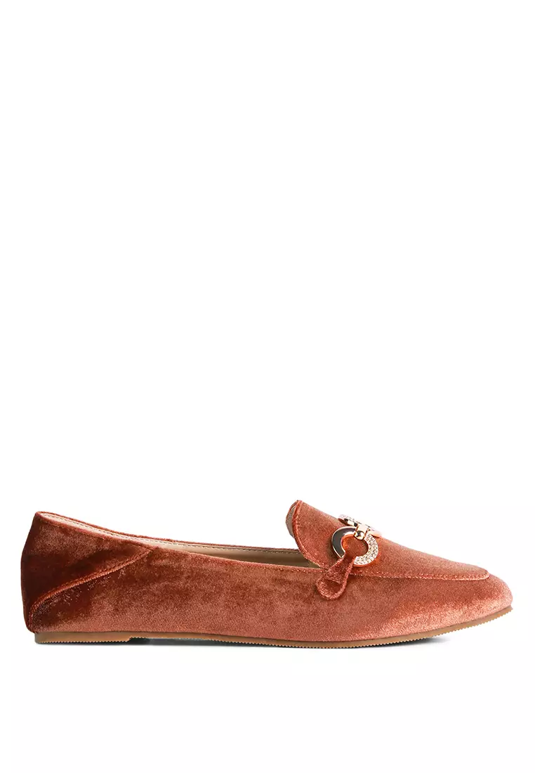 Discount on London Rag  shoes - SKU: Brown Croc Textured Metal Show Detail Loafers