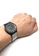 EGLANTINE black and silver EGLANTINE® Paname 40mm Unisex IP Black Alloy case Quartz Watch, black dial on Steel Milanese Bracelet E10E2ACCA02286GS_6