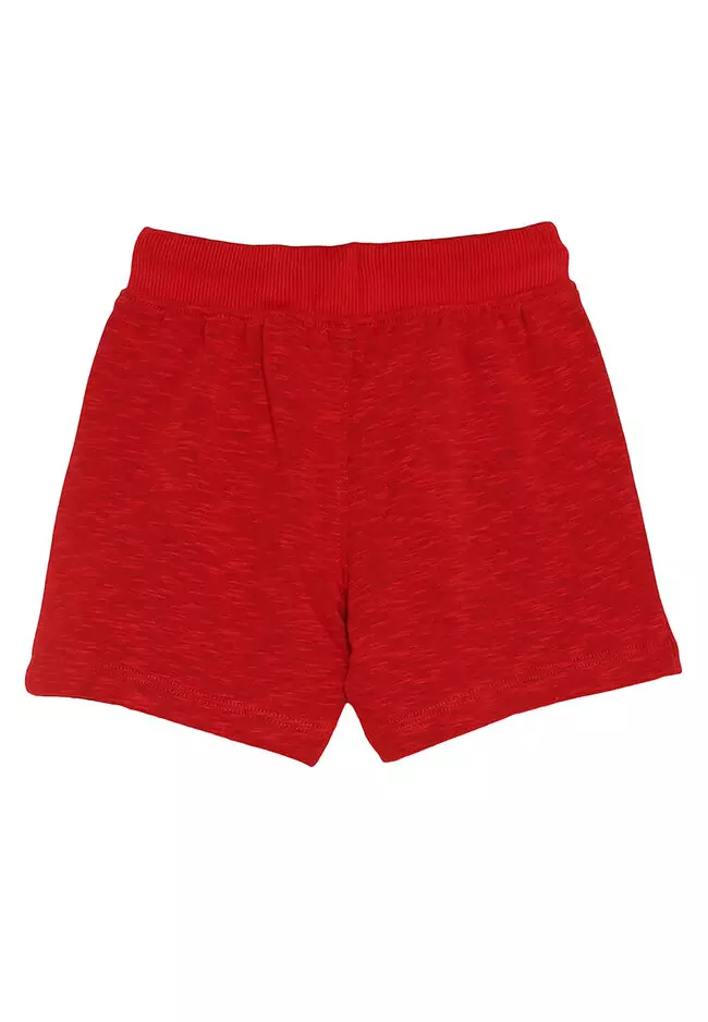 Red clearance drawstring shorts