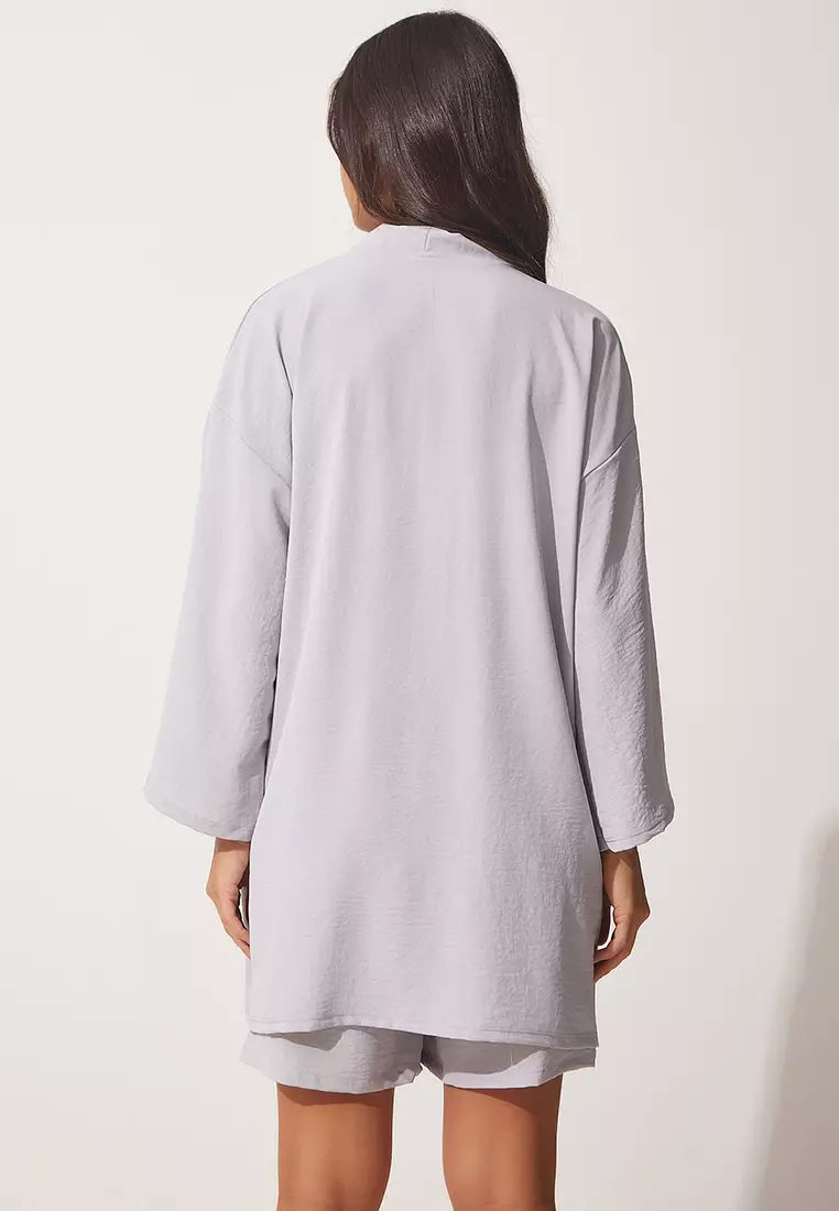 Flowy Kimono with Shorts Set