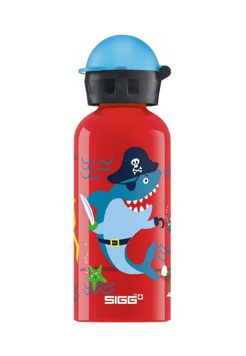 BPA Free Leak Proof Aluminum Kids Water Bottle SIGG Underwater Pirates 13oz Red 