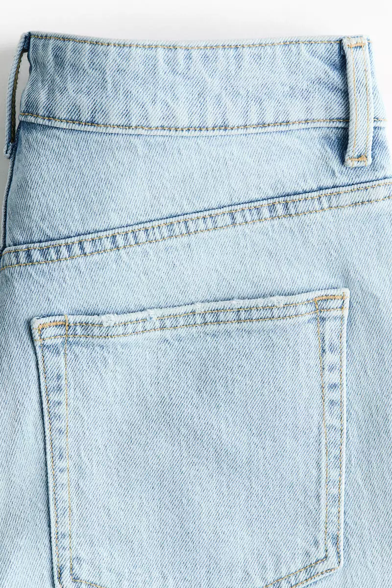 High-waisted denim shorts