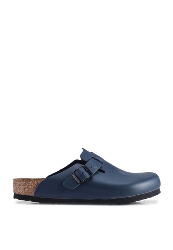 Birkenstock blue Boston Smooth Leather Sandals DDCF1SH0F6A4A6GS_1