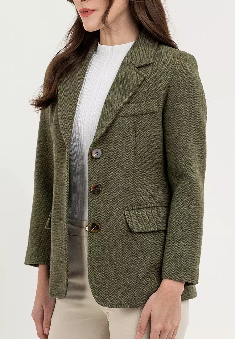 Herringbone Blazer Jacket