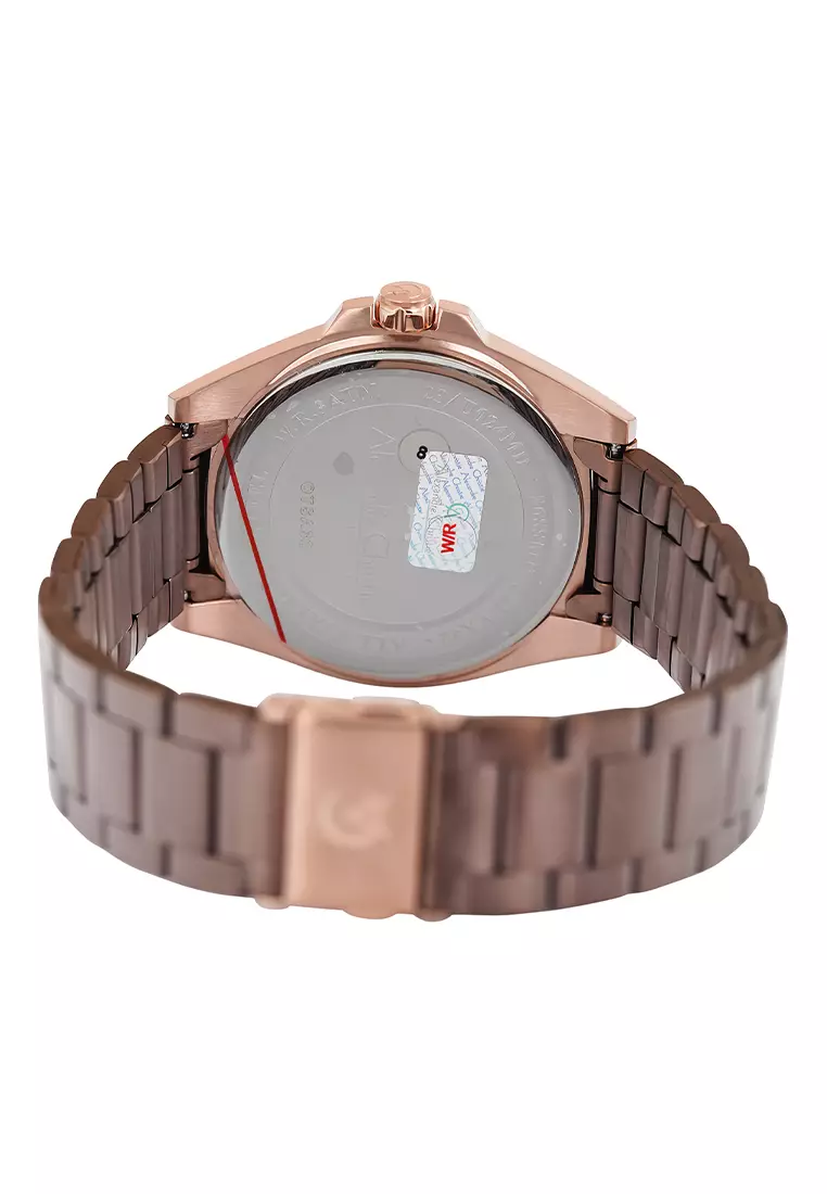 Jam Tangan Pria Alexandre Christie AC 8688 MDBROBO - Rosegold Brown - Stainless Steel