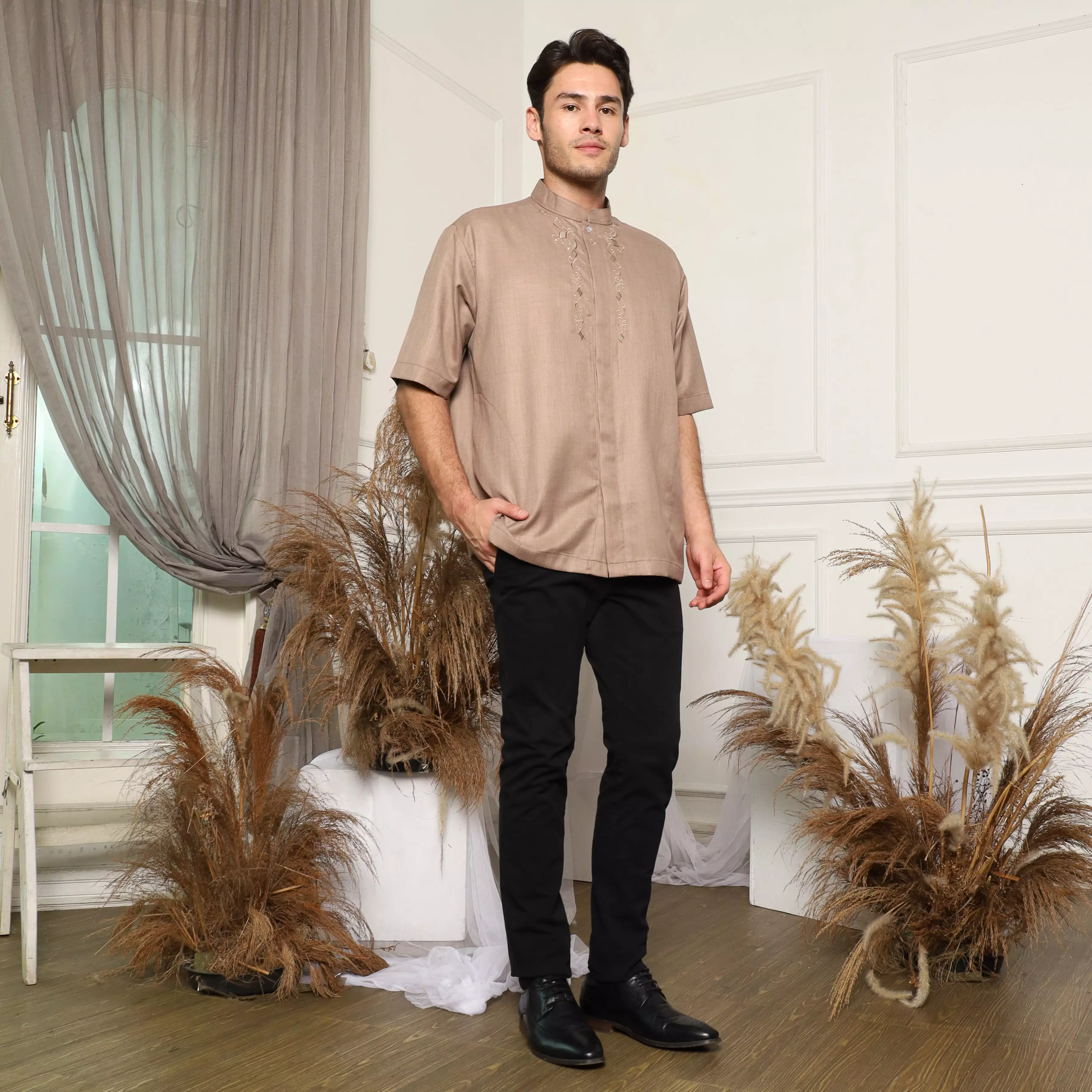 Baju Koko Sarimbit KK 44 Mocca