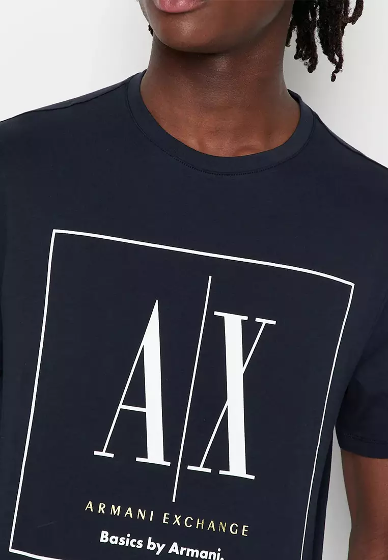 Armani Exchange Basics By Armani Organic Jersey Crew Neck T-Shirt