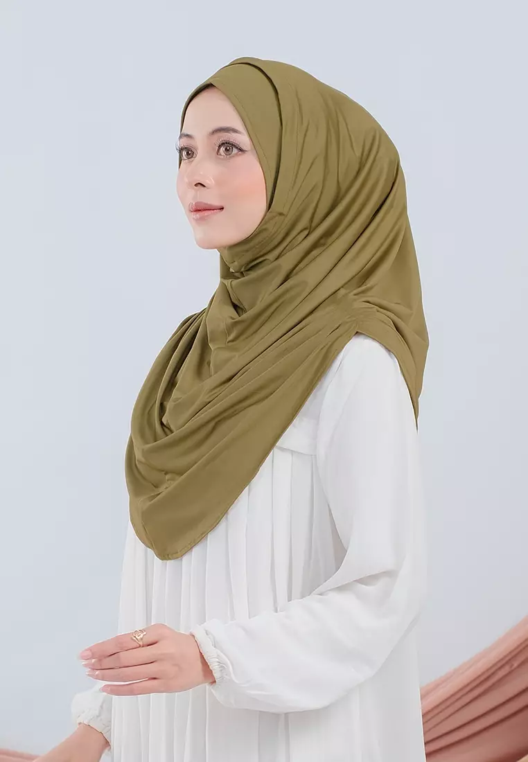 HIJAB INSTAN VALEEQA - ARMY GOLD