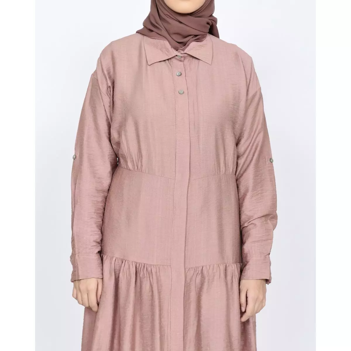 BUY 1 GET 1 Alicia Dress x Saqila Tunik | Light Brown - Salem