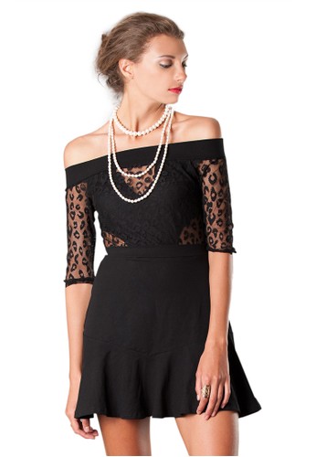 Black Mini Dress with Lace
