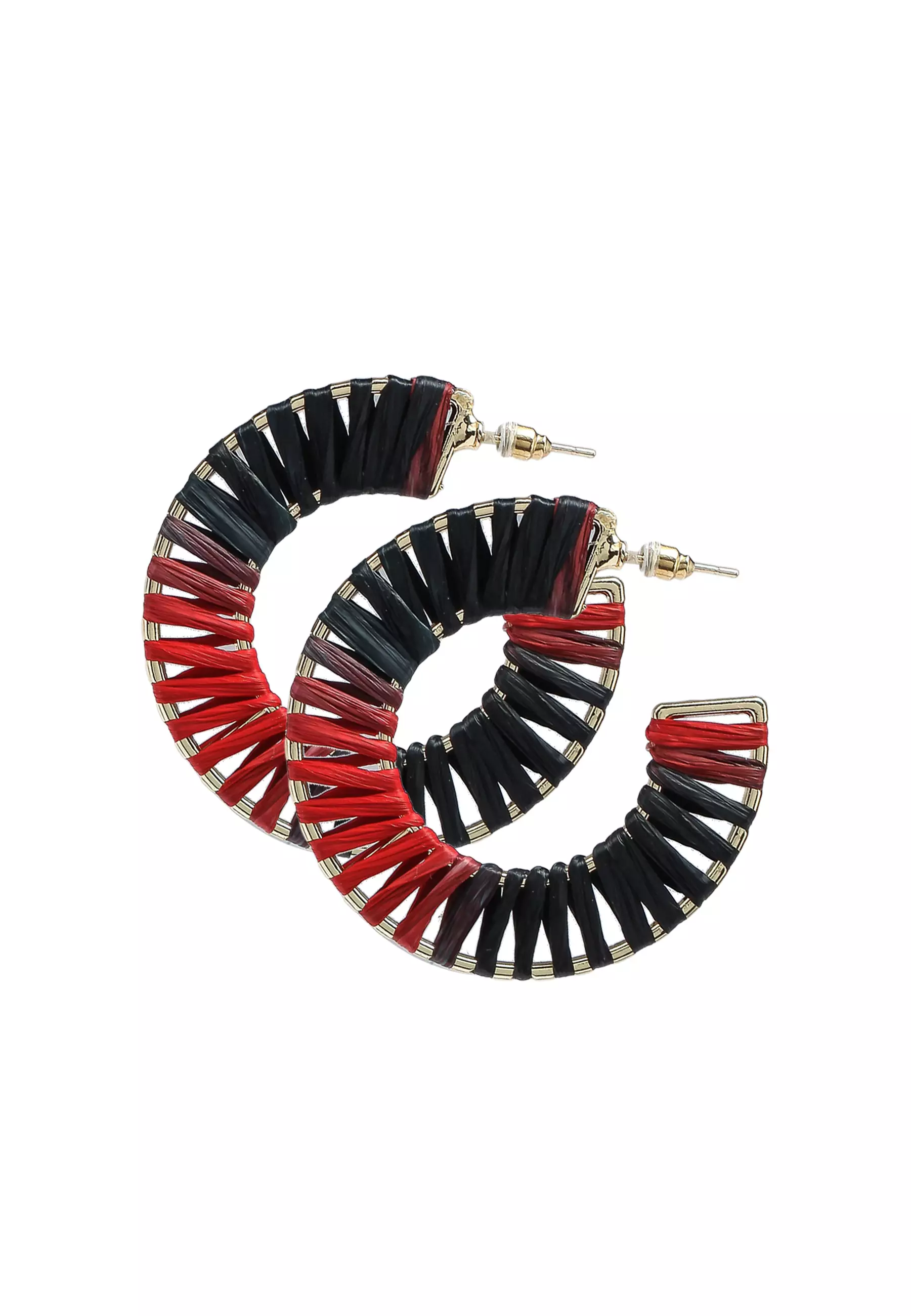 Red clearance hoop earrings