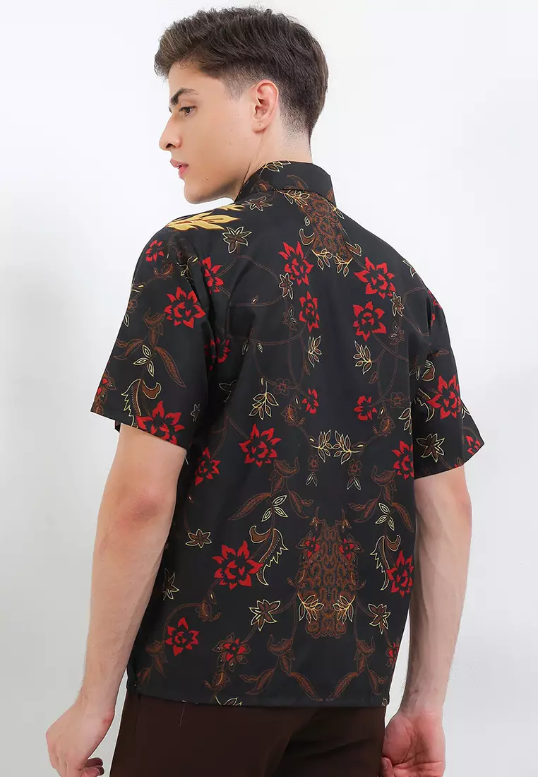 Pirantha Kemeja Batik Exclusive Premium Pria Casual Modern Lengan Pendek
