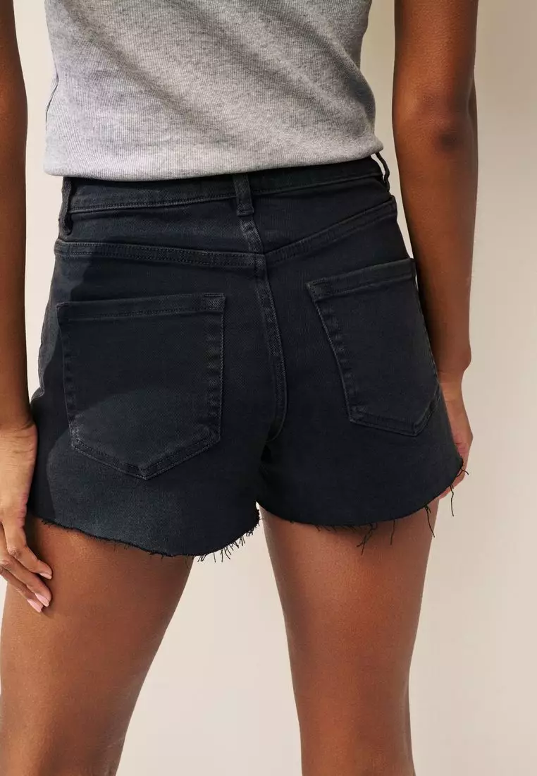 Super Soft Raw Hem Denim Shorts