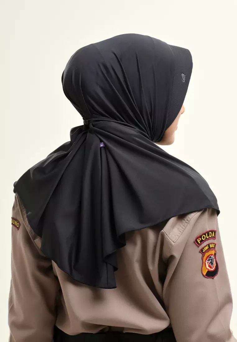 Rabbani - Kerudung Instan Dewasa Cortez Exclusive Hitam XXL