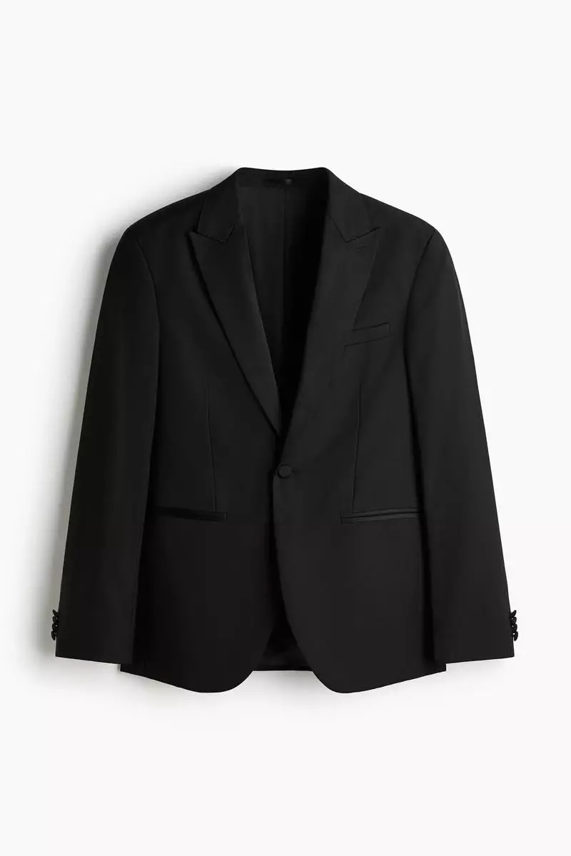 Slim Fit Wool-blend tuxedo jacket