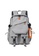 Lara grey Men's Plain Water-proof Wear-resistant Nylon Zipper Backpack - Grey 42BC5AC5937E4FGS_1