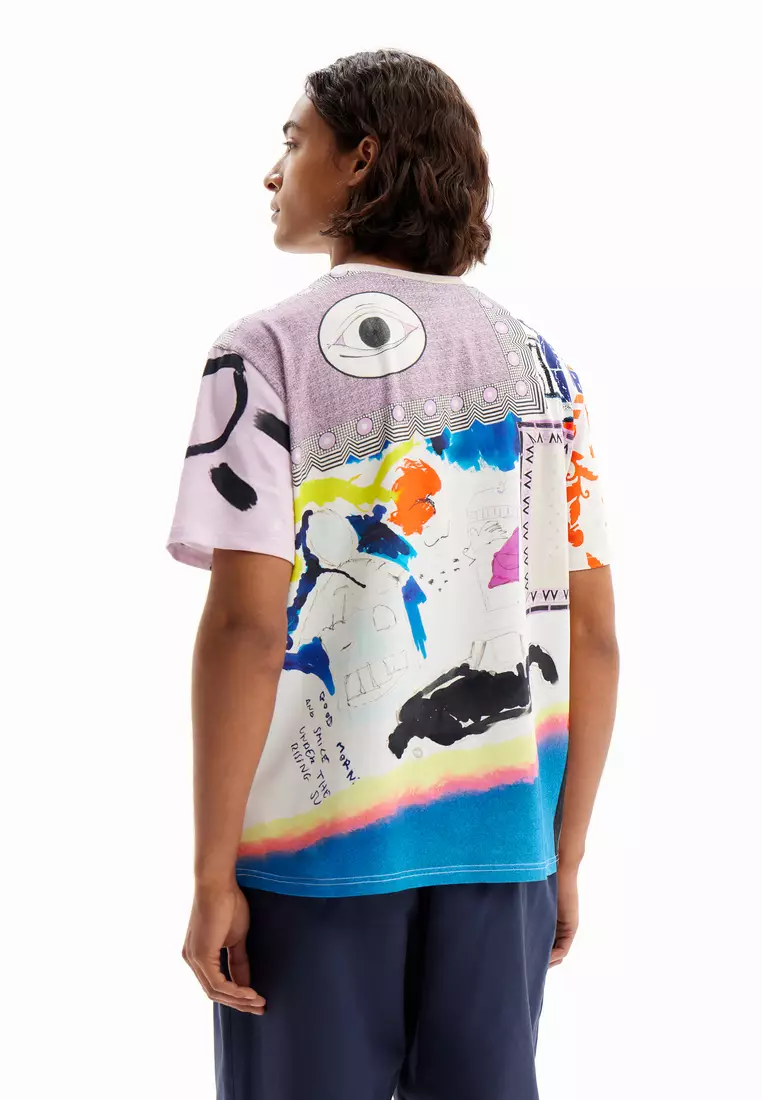 Desigual Man Photo collage T-shirt.