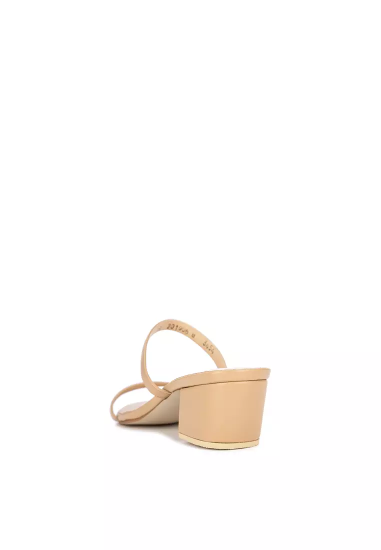 Two-strap Low Heeled Sandals