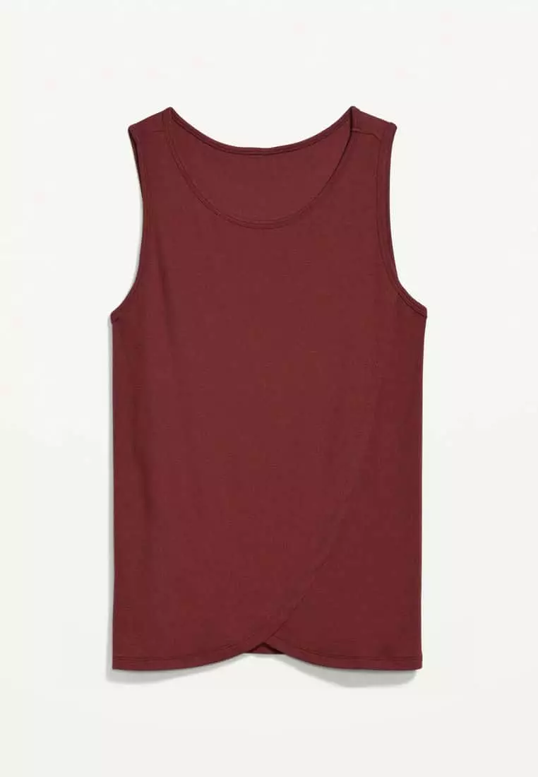 Maternity Rib Knit Nursing Tank Top