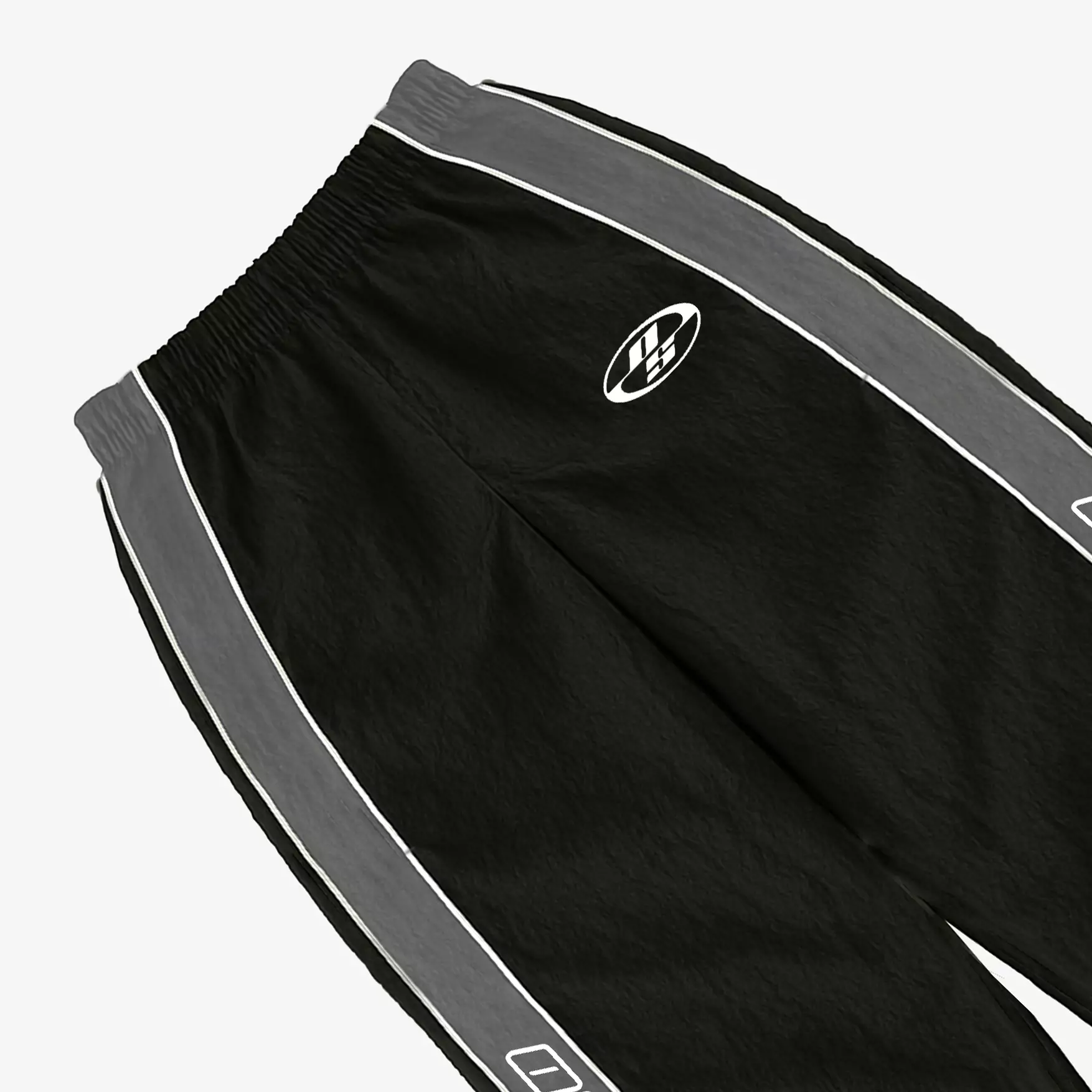 OOTDSUPPLY Trackpant Parachute Neocore Black Grey l Celana Panjang Parasut | Longpants Sporty Unisex | TRP-CLN-BGRY