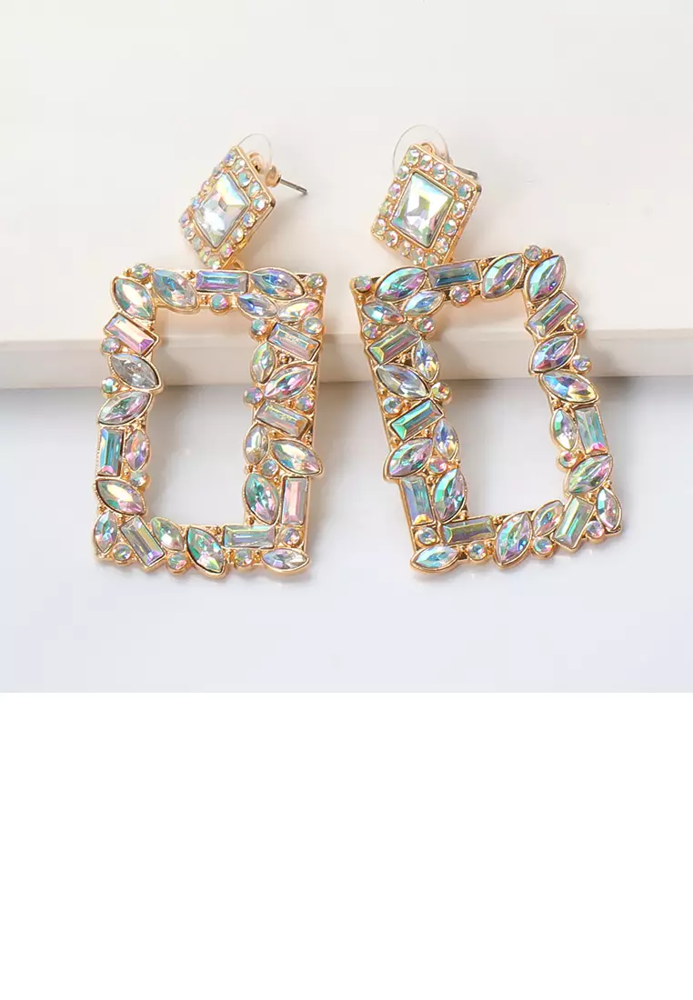 Rectangle earrings zara cheap