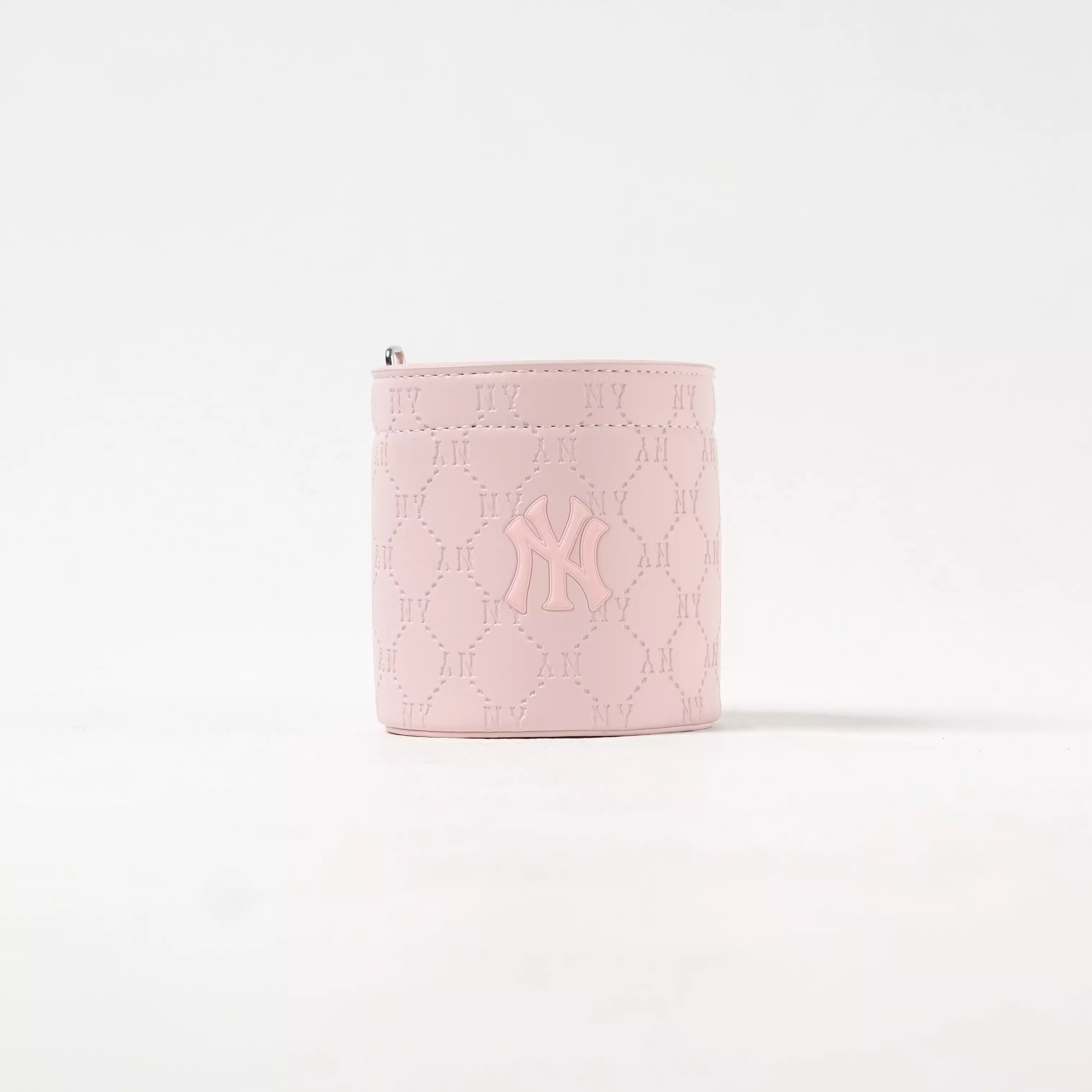 Tas MLB NY MONOGRAM EMBOSSED BABY PINK LEATHER SLING BAG 100% ORIGINAL