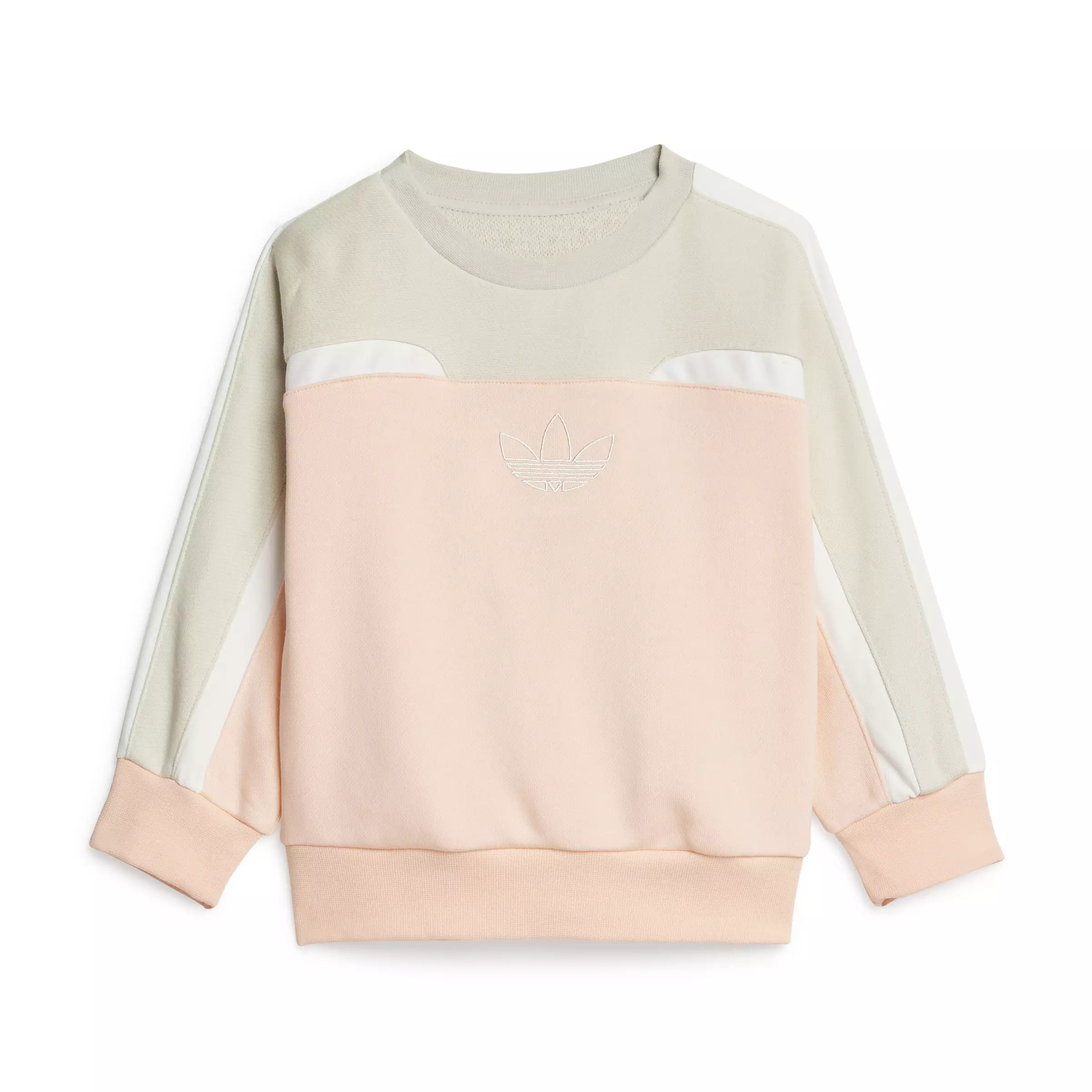 Adidas Oversized Crew Set - Set Baju Anak Perempuan (Pink)