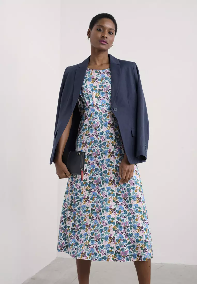 Seasalt Cornwall Multi Rosalind Satin Midi Dress