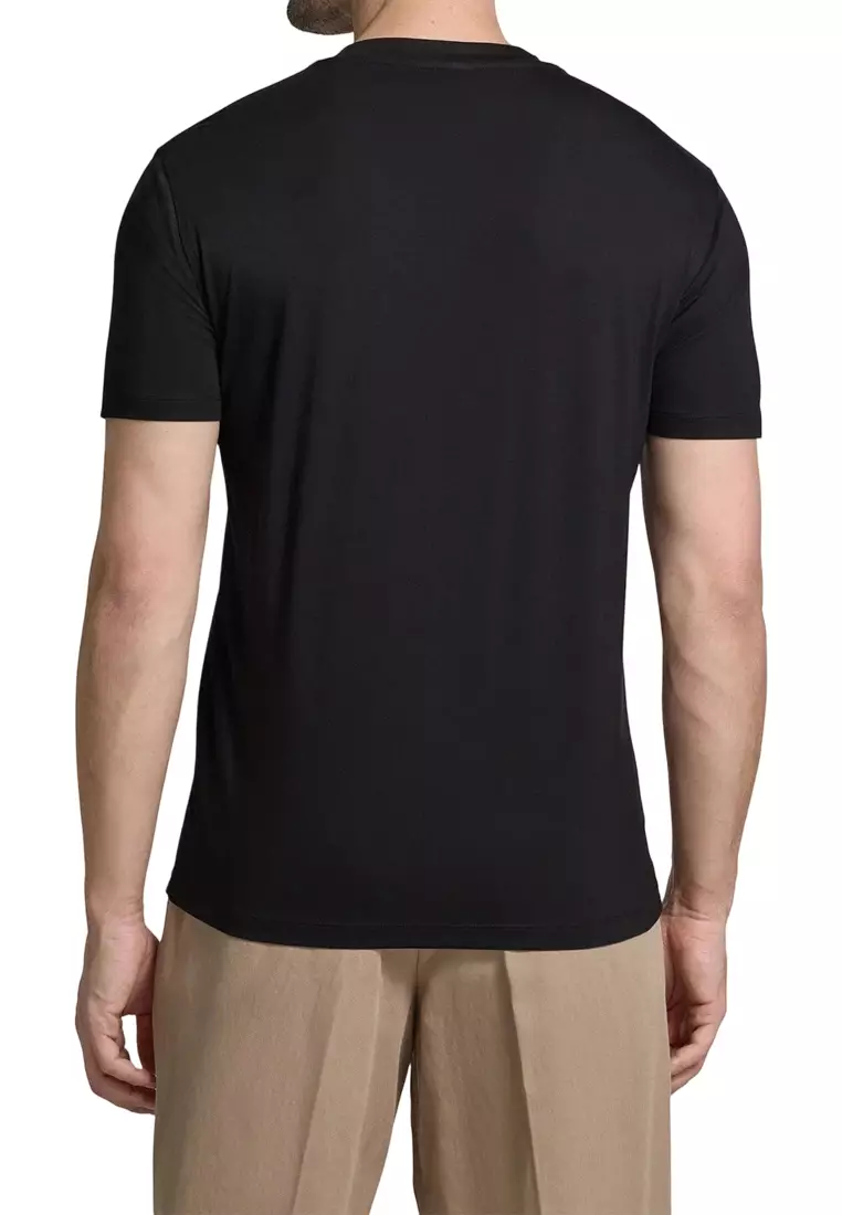 Men's Short Sleeved T-shirt in Black EM004586 AF13721