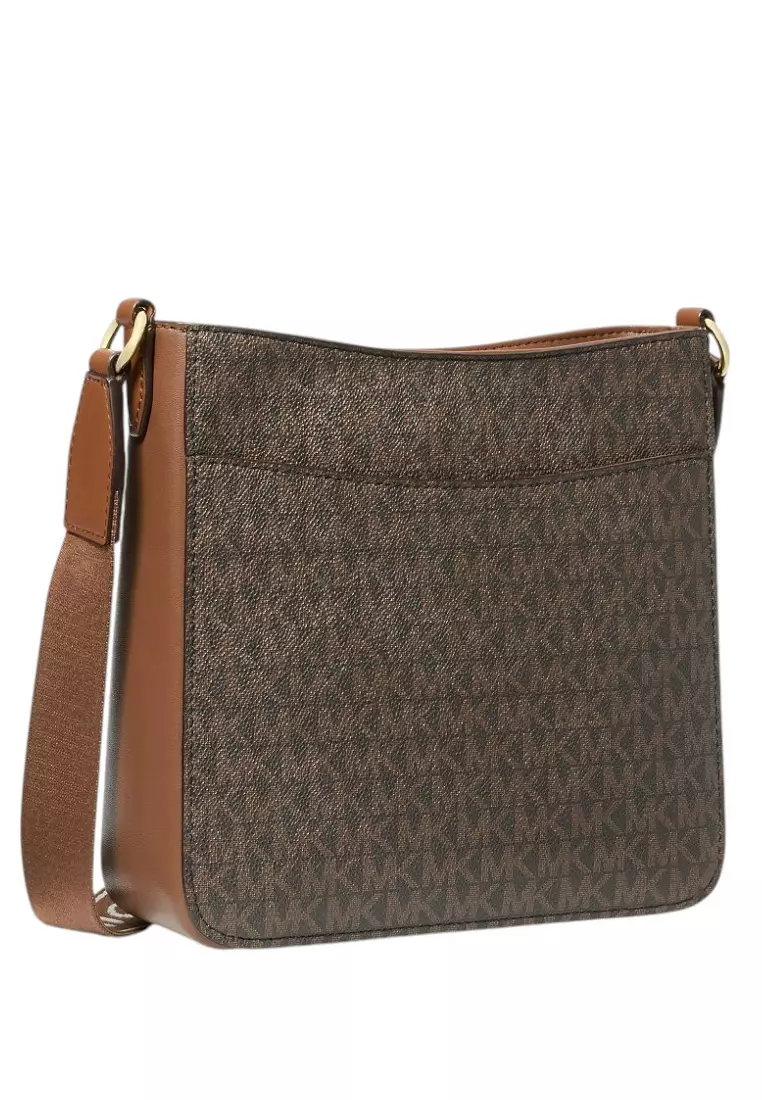 Jet Set Travel Small Signature Logo Messenger Bag - Brown