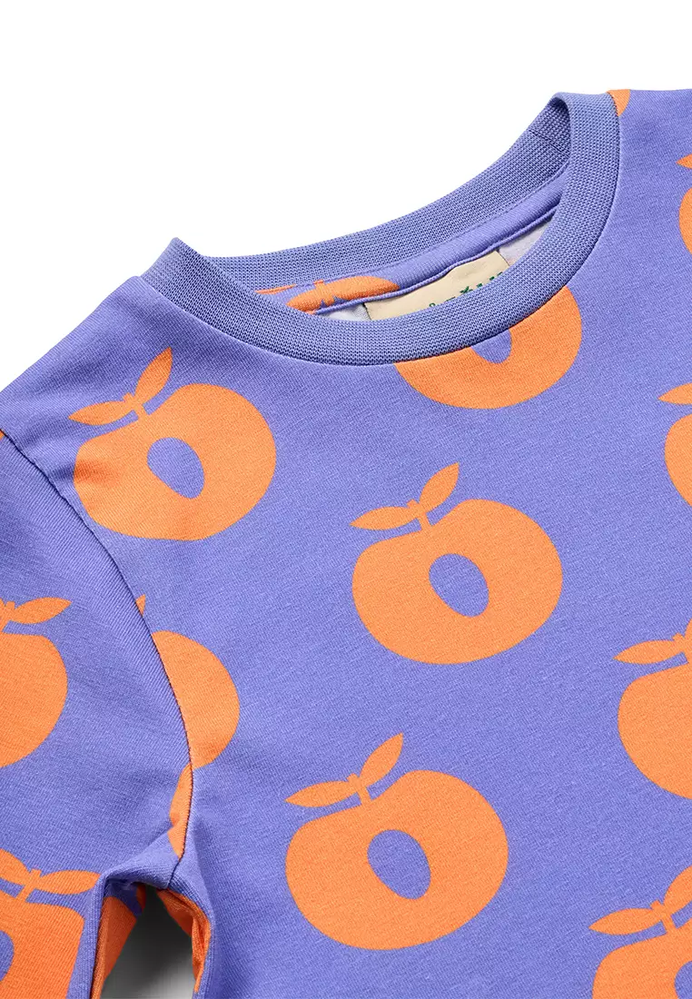 Long-sleeved top with apples