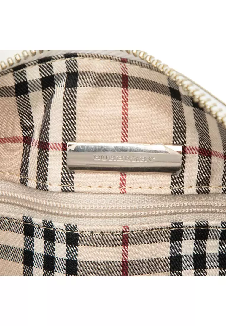Pre-Loved Burberry Leather Barrel Shoulder Bag