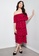 ZALORA OCCASION red Tiered Off Shoulder Dress A744CAA033D924GS_1
