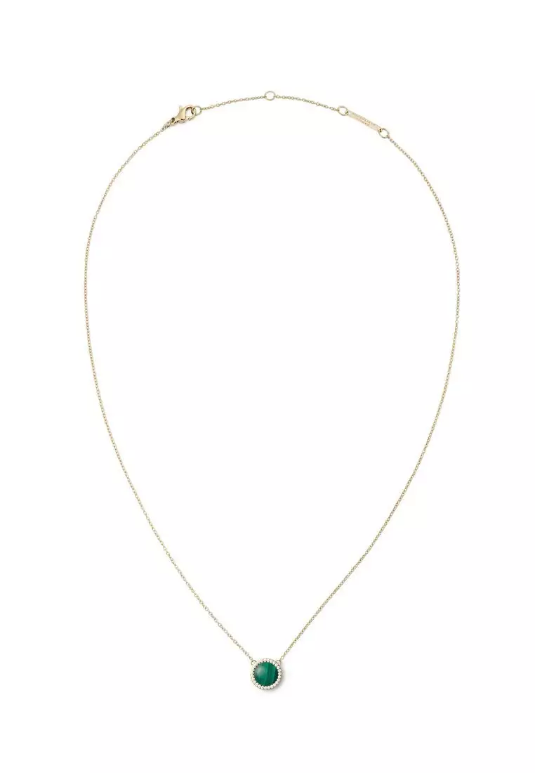 Audrey Necklace Malachite Gold - Unisex Necklace for women and men stainless steel Necklace DW Official Authentic Original kalung perempuan lelaki DW